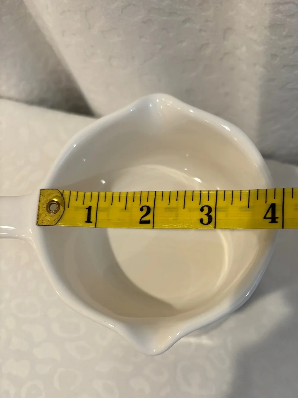 Vintage Pfaltzgraff USA Individual Fondue Pot Butter Warmer White Ceramic